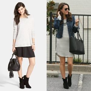 Vince Camuto Maves Suede Ankle Black Slouchy Boots